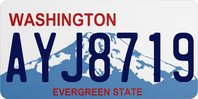 WA license plate AYJ8719