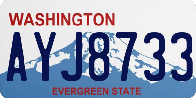 WA license plate AYJ8733