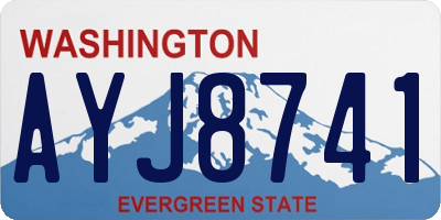 WA license plate AYJ8741