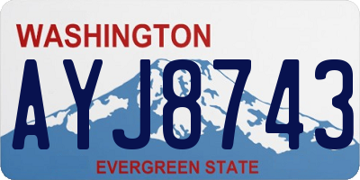 WA license plate AYJ8743
