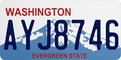 WA license plate AYJ8746