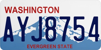 WA license plate AYJ8754