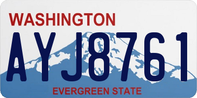 WA license plate AYJ8761