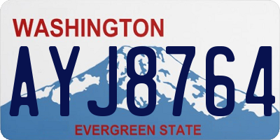 WA license plate AYJ8764