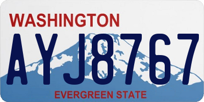 WA license plate AYJ8767