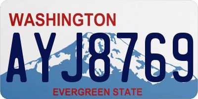WA license plate AYJ8769