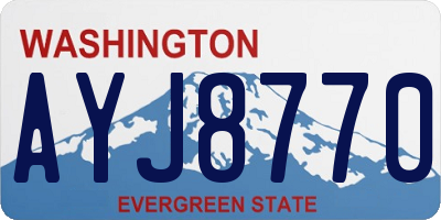 WA license plate AYJ8770