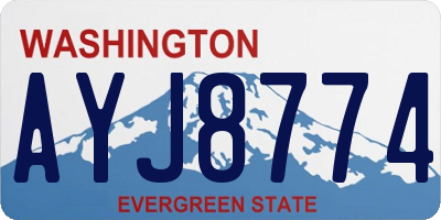 WA license plate AYJ8774