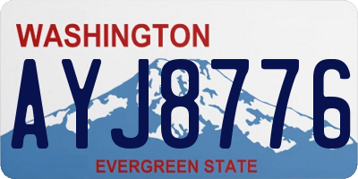 WA license plate AYJ8776