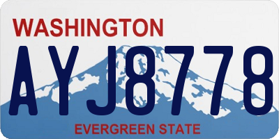 WA license plate AYJ8778