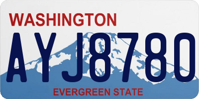 WA license plate AYJ8780