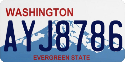 WA license plate AYJ8786