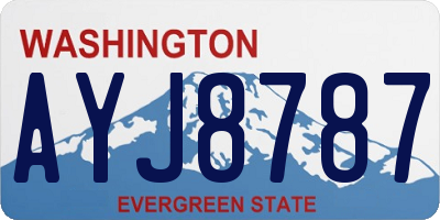 WA license plate AYJ8787