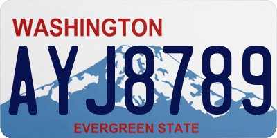 WA license plate AYJ8789