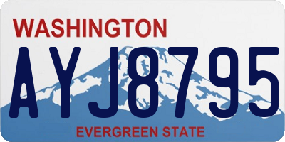 WA license plate AYJ8795