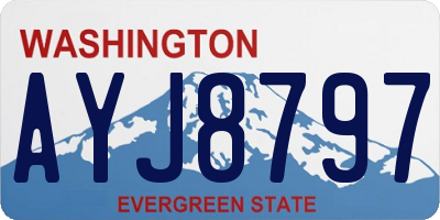 WA license plate AYJ8797