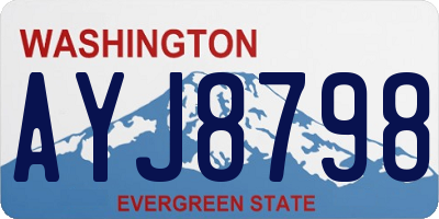WA license plate AYJ8798