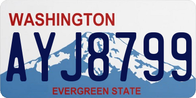 WA license plate AYJ8799