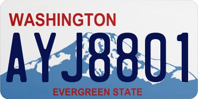 WA license plate AYJ8801