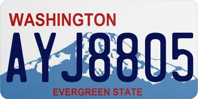 WA license plate AYJ8805