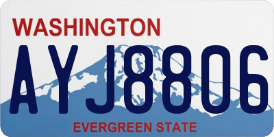 WA license plate AYJ8806