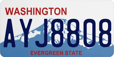WA license plate AYJ8808
