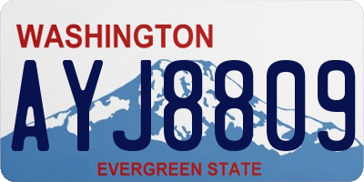 WA license plate AYJ8809