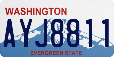 WA license plate AYJ8811