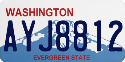 WA license plate AYJ8812