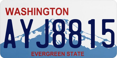 WA license plate AYJ8815