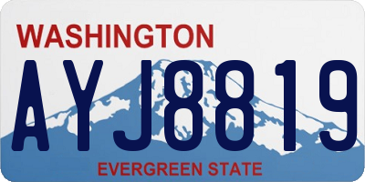 WA license plate AYJ8819