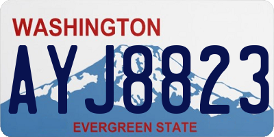 WA license plate AYJ8823