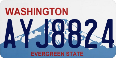 WA license plate AYJ8824