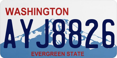 WA license plate AYJ8826