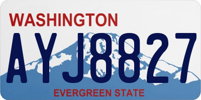 WA license plate AYJ8827