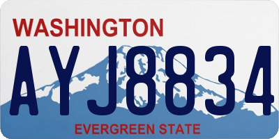 WA license plate AYJ8834