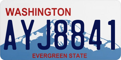 WA license plate AYJ8841