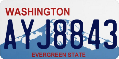 WA license plate AYJ8843