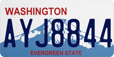 WA license plate AYJ8844