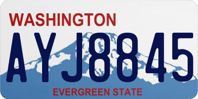 WA license plate AYJ8845
