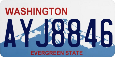 WA license plate AYJ8846