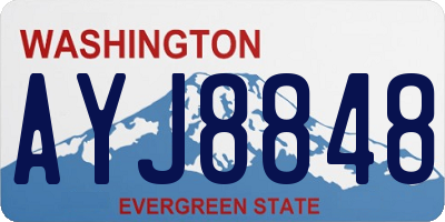 WA license plate AYJ8848