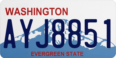 WA license plate AYJ8851