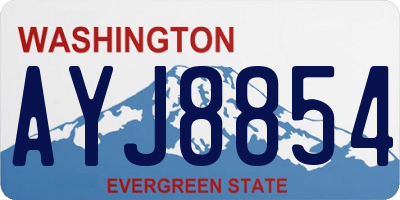WA license plate AYJ8854