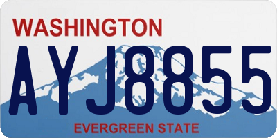 WA license plate AYJ8855