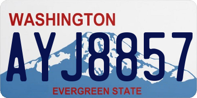 WA license plate AYJ8857