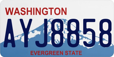 WA license plate AYJ8858
