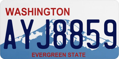 WA license plate AYJ8859