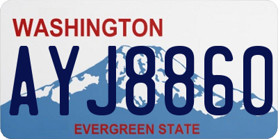 WA license plate AYJ8860