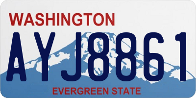 WA license plate AYJ8861